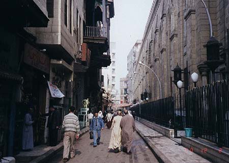 The bustling streets of Cairo
