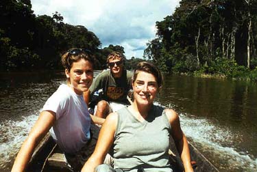 Mary, myself, and Jennifer heading upstream the easy way