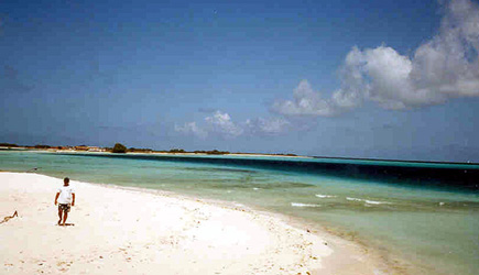 The clear blue water of Los Roques