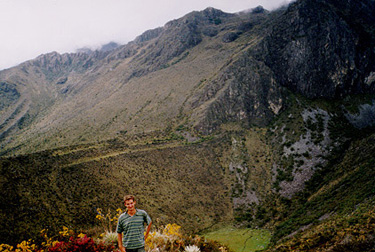 Tom above the Andean town of La Culata
